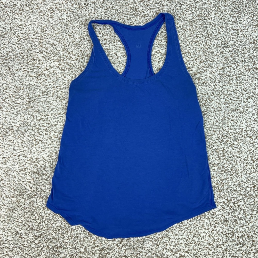 Lululemon Tank Top Womens S Blue Scoop Neck Racerback Yoga Running Gym‎ Sport